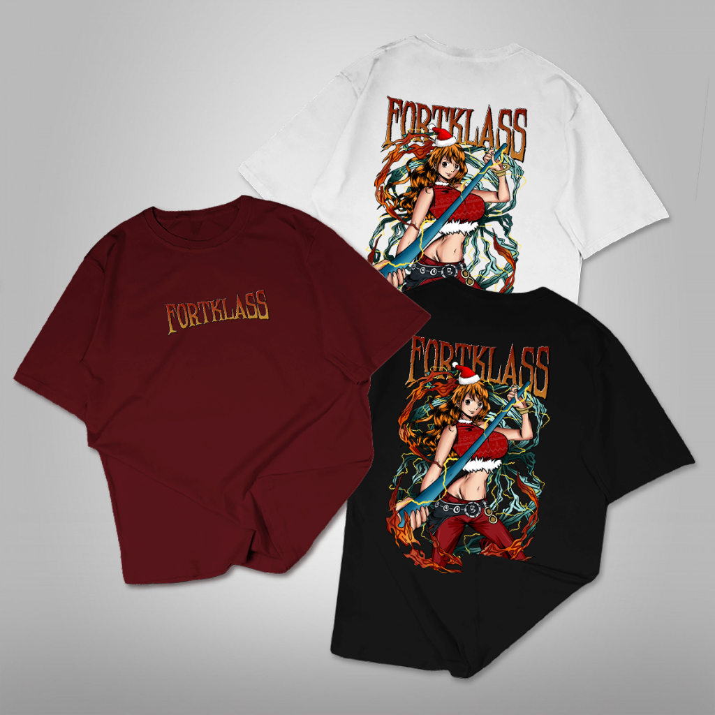 FortKlass Kaos NAMI CHRISTMAS Regular Fit Kaos Sablon 24S 30S Kaos Pria Lengan Pendek Atasan Tshirt 
