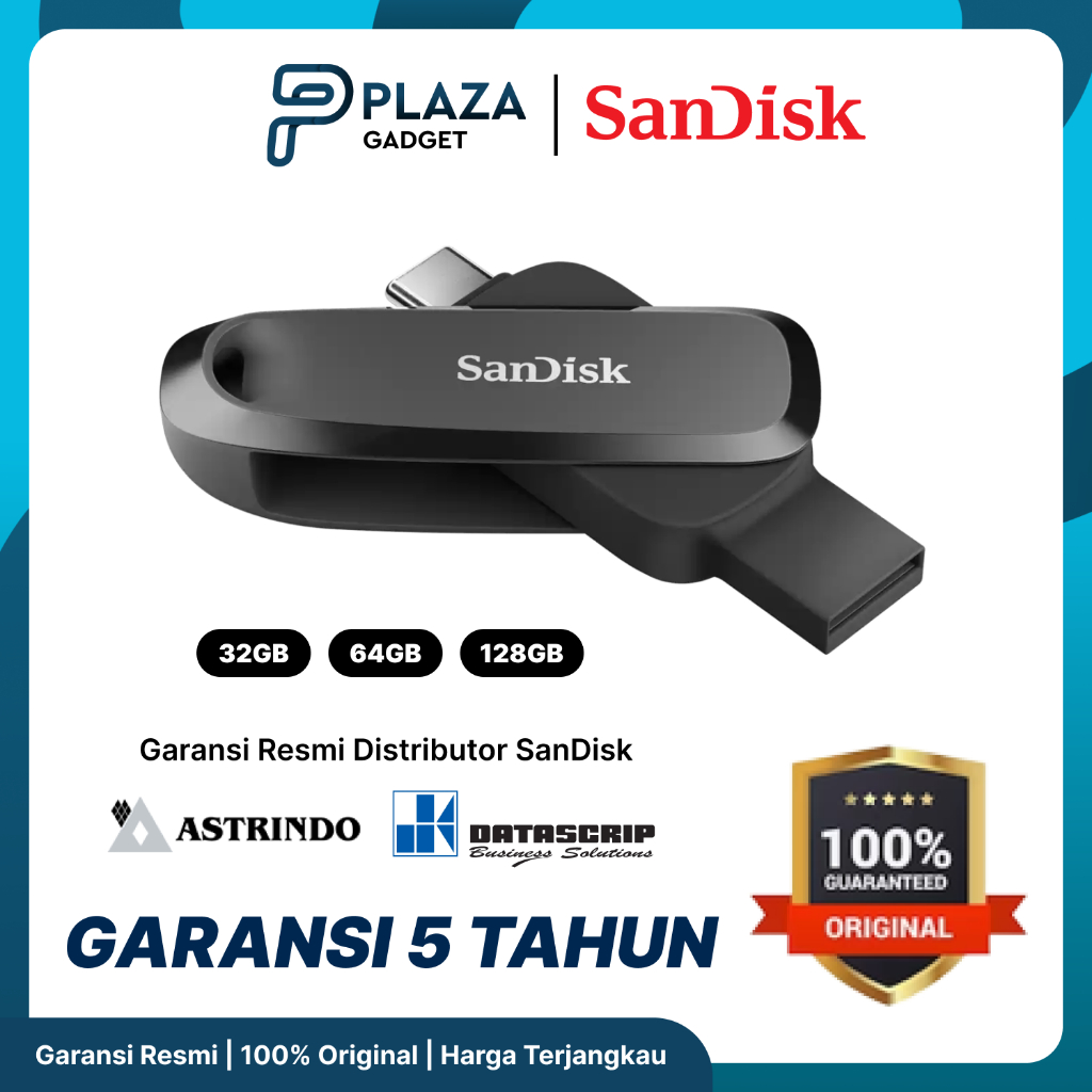 SanDisk Flashdisk OTG USB to Type C Dual Drive SDDDC6 32GB 64GB 128GB Flash Drive Disk Original Gara
