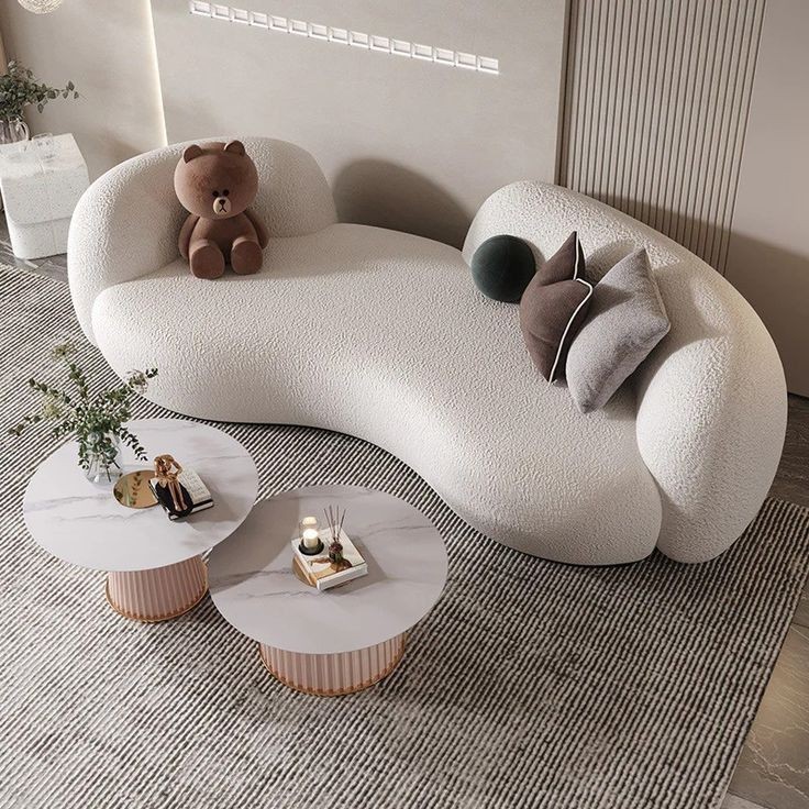 Sofa Aesthetic Sofa Minimalis Terbaru Sofa 3 Seater Sofa Santai Depan TV Empuk