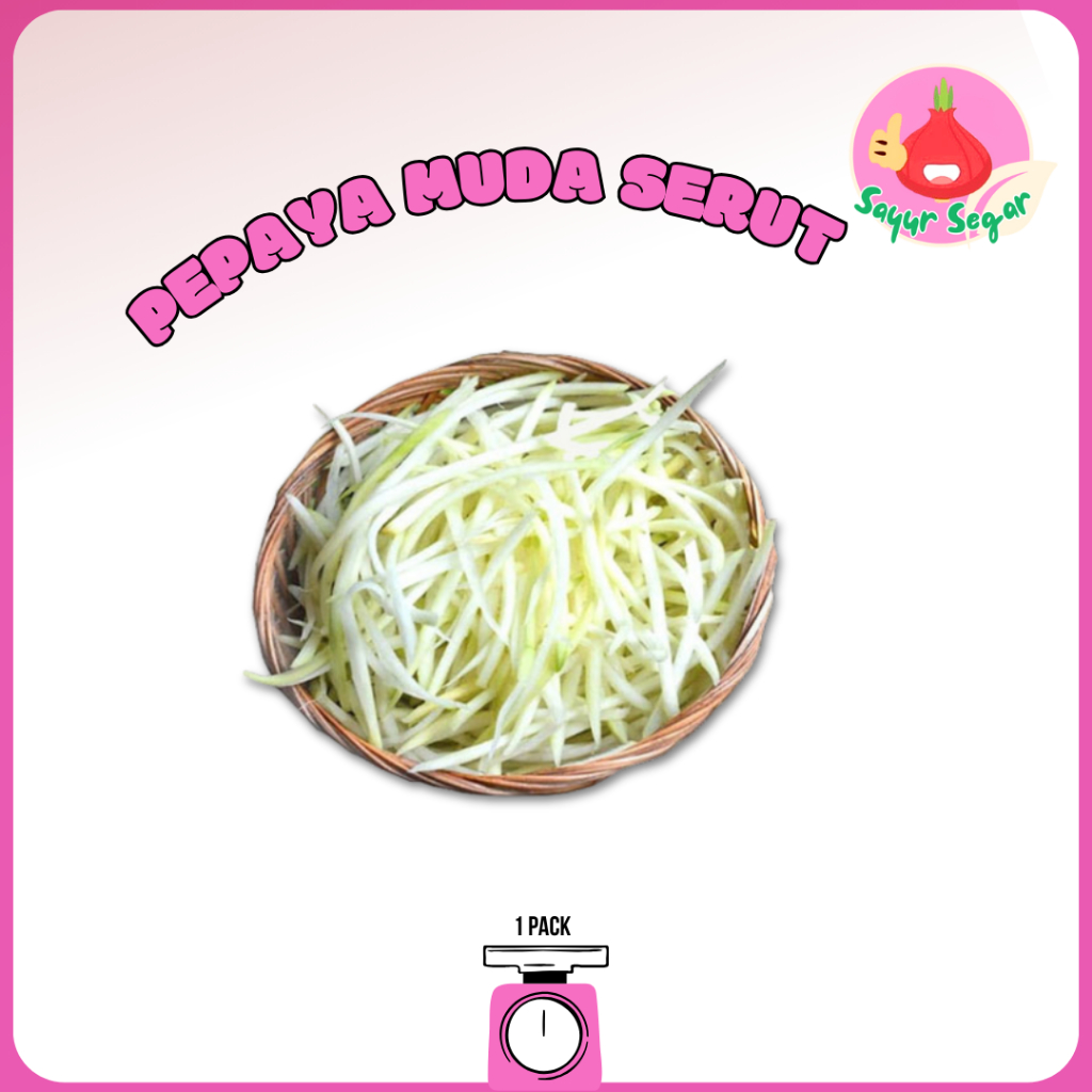 

Sayur Segar - Pepaya Muda Serut Pack 200 gr / Unripe Papaya