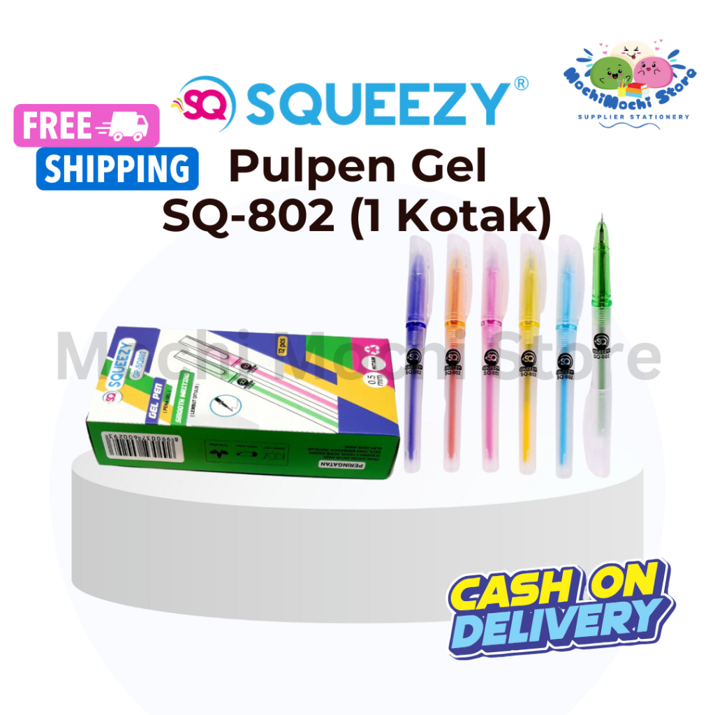 

Pulpen Gel SQUEEZY GP-SQ802 | Pulpen Gel | Gel Pen Office Smooth | Needle Tip 0.5mm | Pulpen Gel SQUEEZY GPSQ-802 | Bolpen Gel | Bolpoin Transparan
