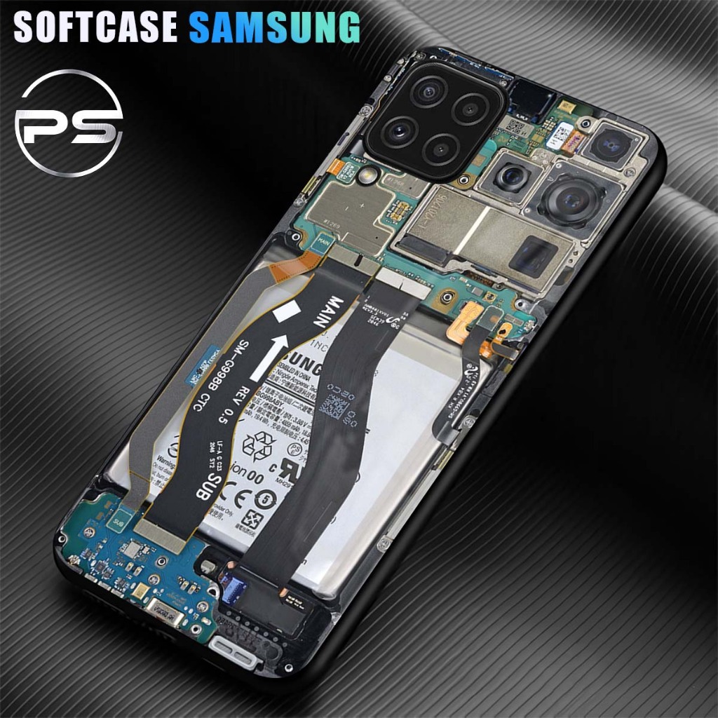 PS74 Softcase Samsung A12 M12 A22 M22 M23 M33 M53 M62 4G 5G Case Kilau Glossy Kaca Pelindung Full Co