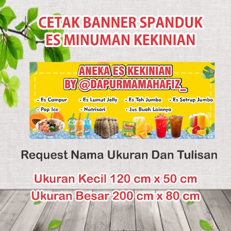 SPANDUK BANNER ANEKA MINUMAN KEKINIAN