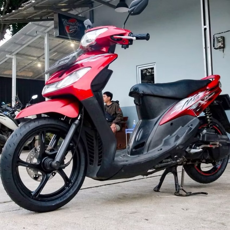striping stiker  motor mio smile karbu merah 2009