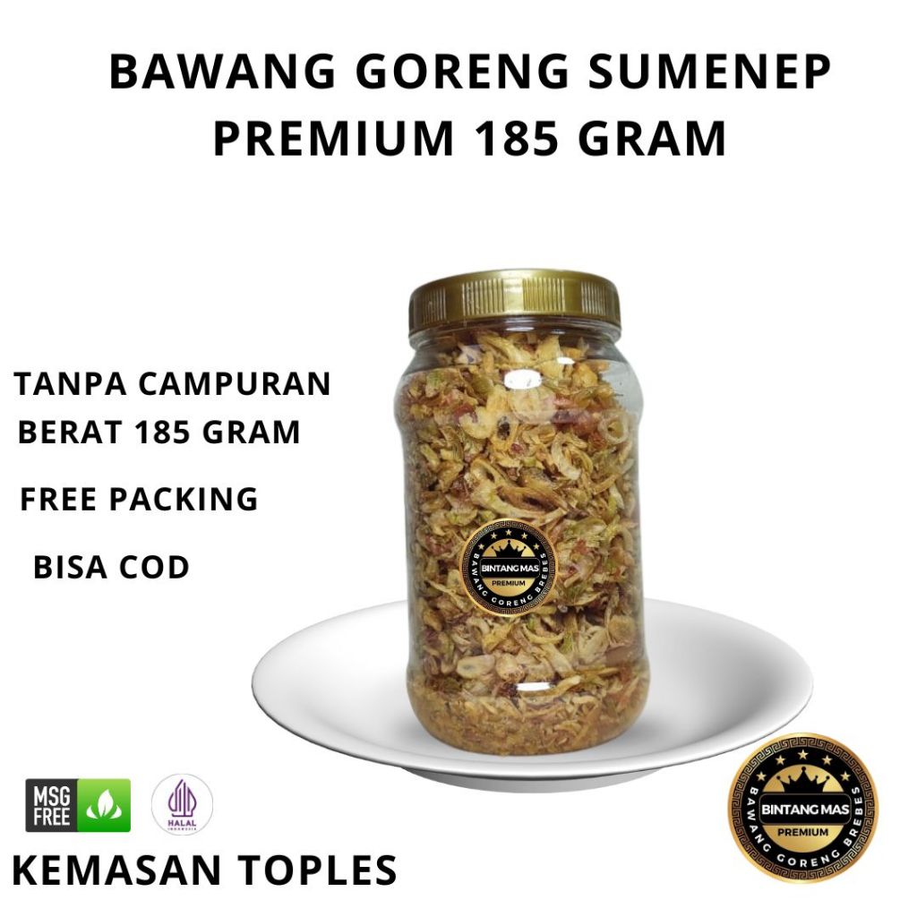 

Bawang Goreng Sumenep Asli Premium Grade A Termurah 100gr free packing COD