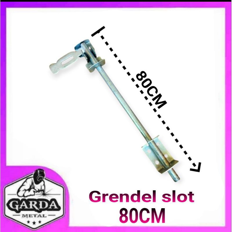 Slot Grendel Kunci Pagar Pintu Besi Ukuran 80cm