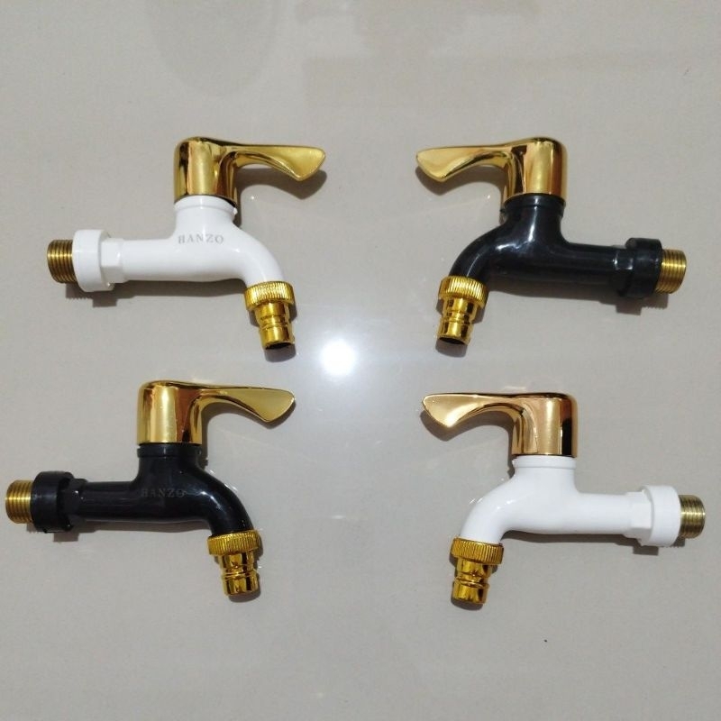 Kran Wudhu _ Kran Mesin Cuci _Kran Taman _Kran Plastik Drat Kuning