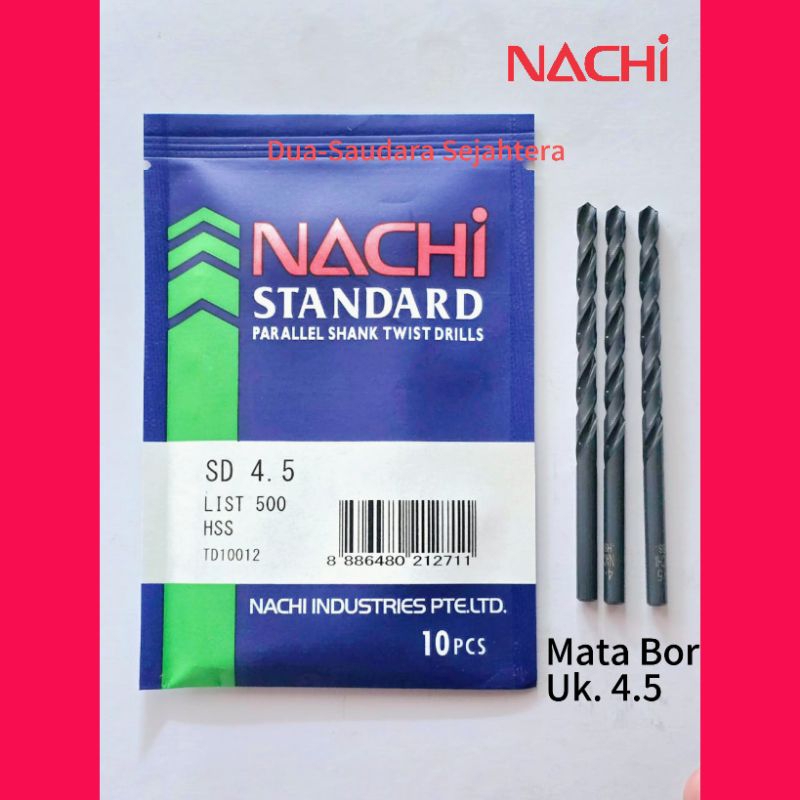 NACHI 4.5 MM MATA BOR BESI (HSS) - Mata Bor Nachi 4,5 MM