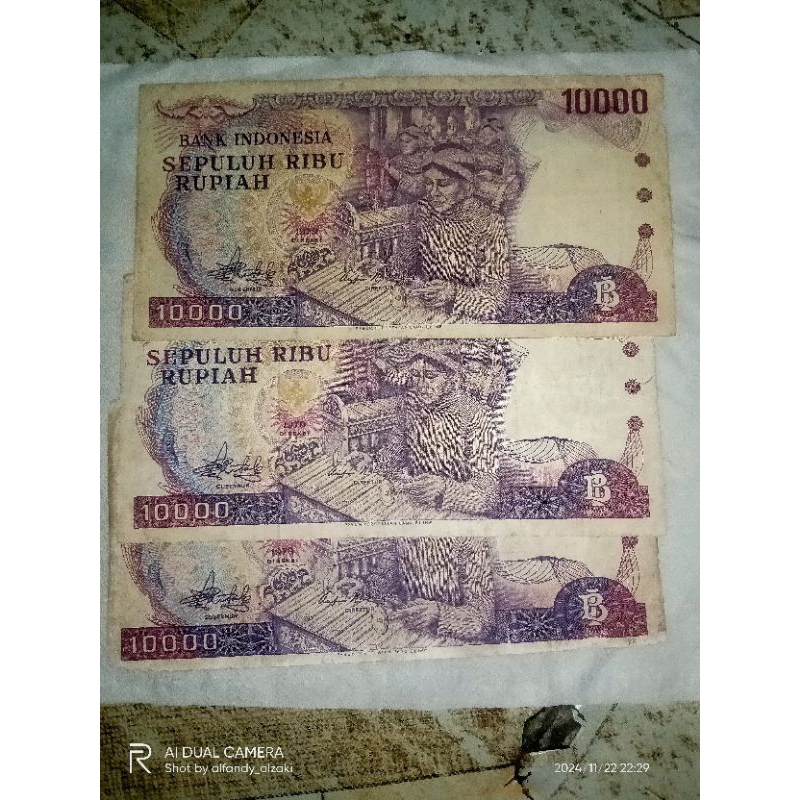 pecahan 10ribu gamelan tahun 1979 cukup sulit