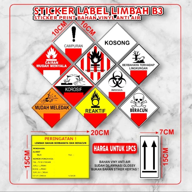 

Stiker Printing Sticker Label Simbol Penanda Limbah B3