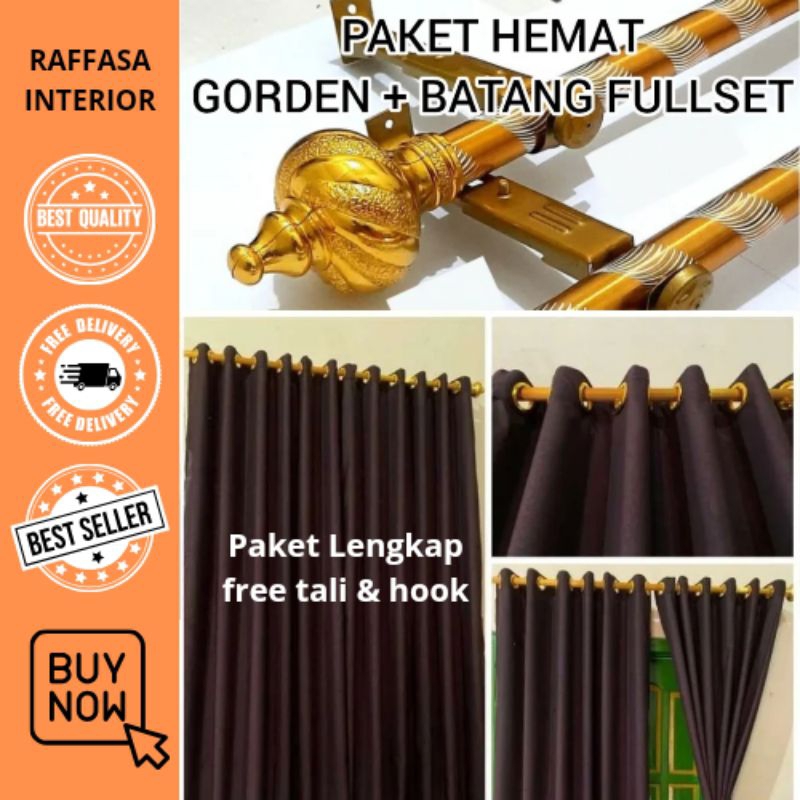 PAKET HEMAT GORDEN + BATANG FULLSET FREE TALI & HOOK/PAKET LENGKAP GORDEN & BATANG FULLSET/GORDEN EM