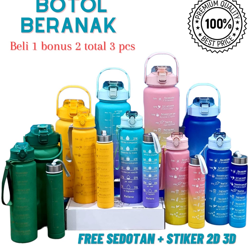 Top Brand Botol Beranak 2 Liter  1ml  5ml Botol Minum Viral 1 set