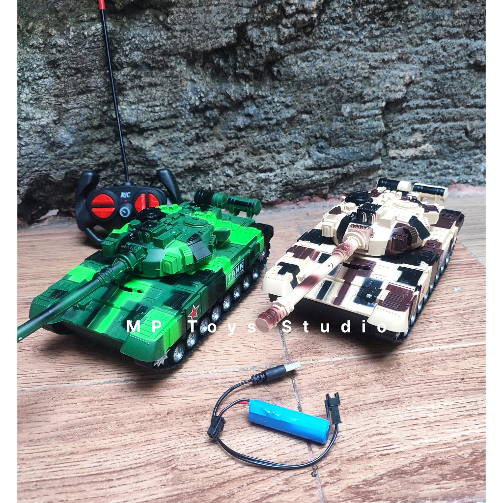 mainan anak mobil remot rc car tank war remote control tank perang edukatif radio control