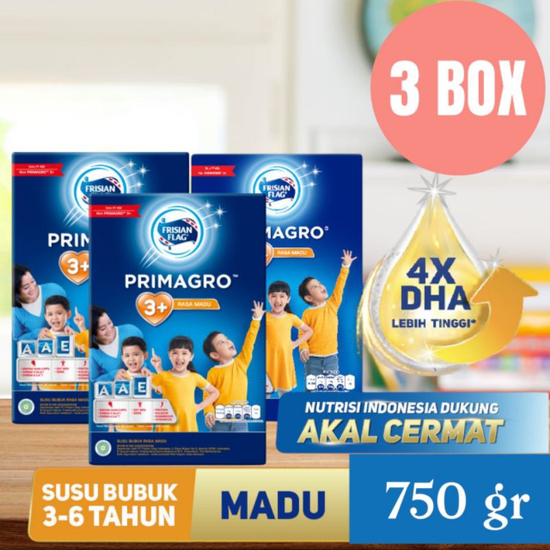 

FRISIAN FLAG PRIMAGRO 3+ MADU 750gr - 3 BOX
