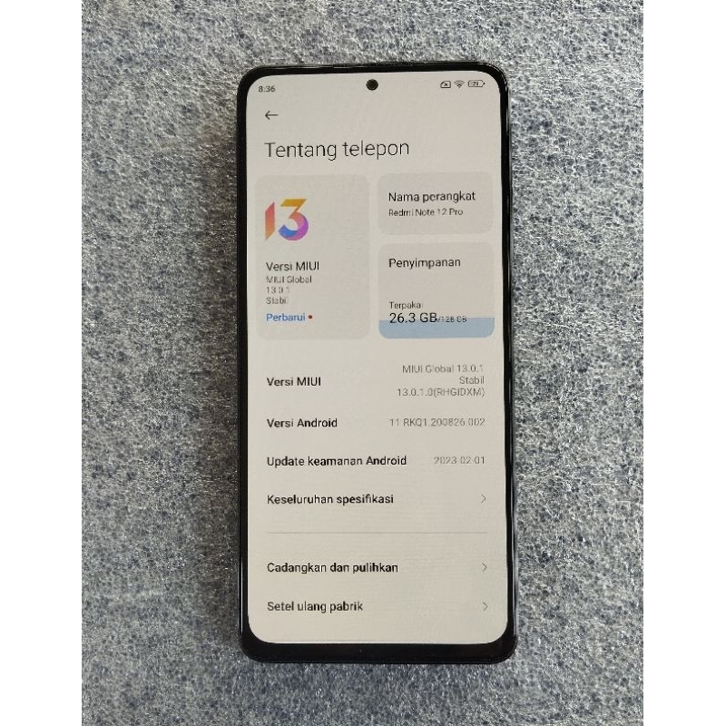 Lcd + Frame Redmi Note 12 Pro 4g Copotan