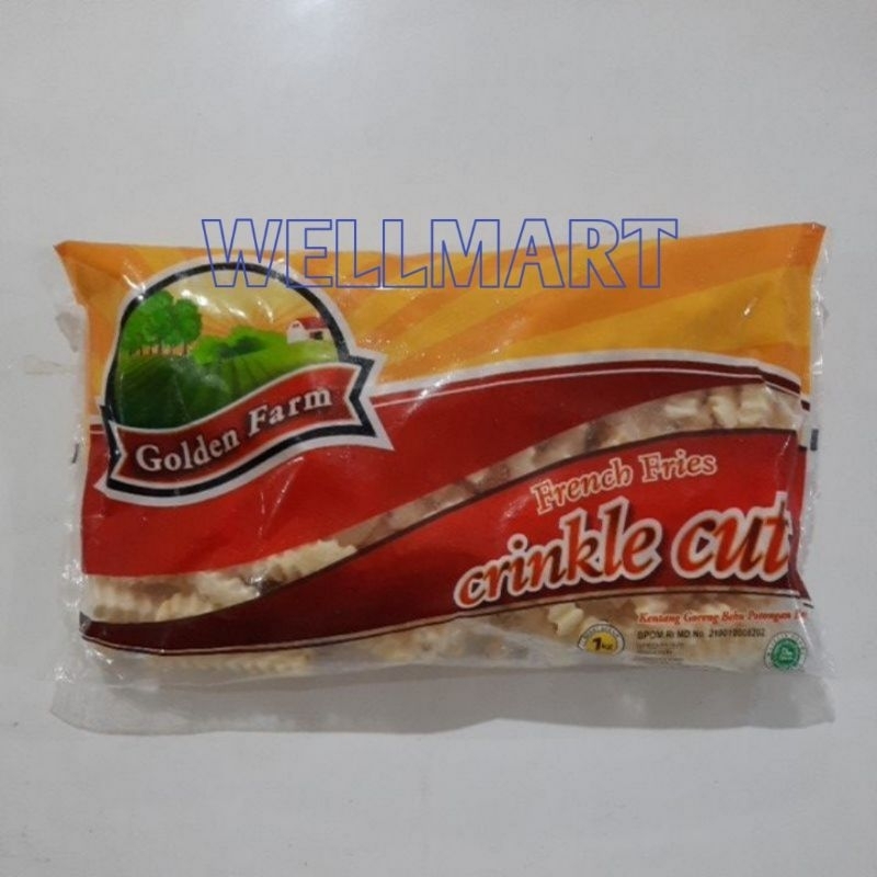 

Golden Farm French Fries Crinkle Cut 1 Kg Kentang Goreng Beku