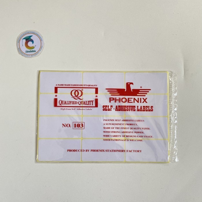 

Stiker Label Adhesive No. 103 3.2x6.4cm