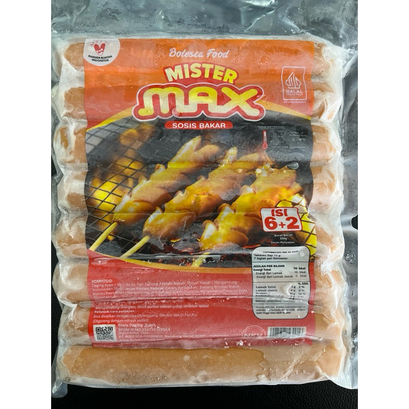 

Mister Max Sosis Bakar Panjang isi 8
