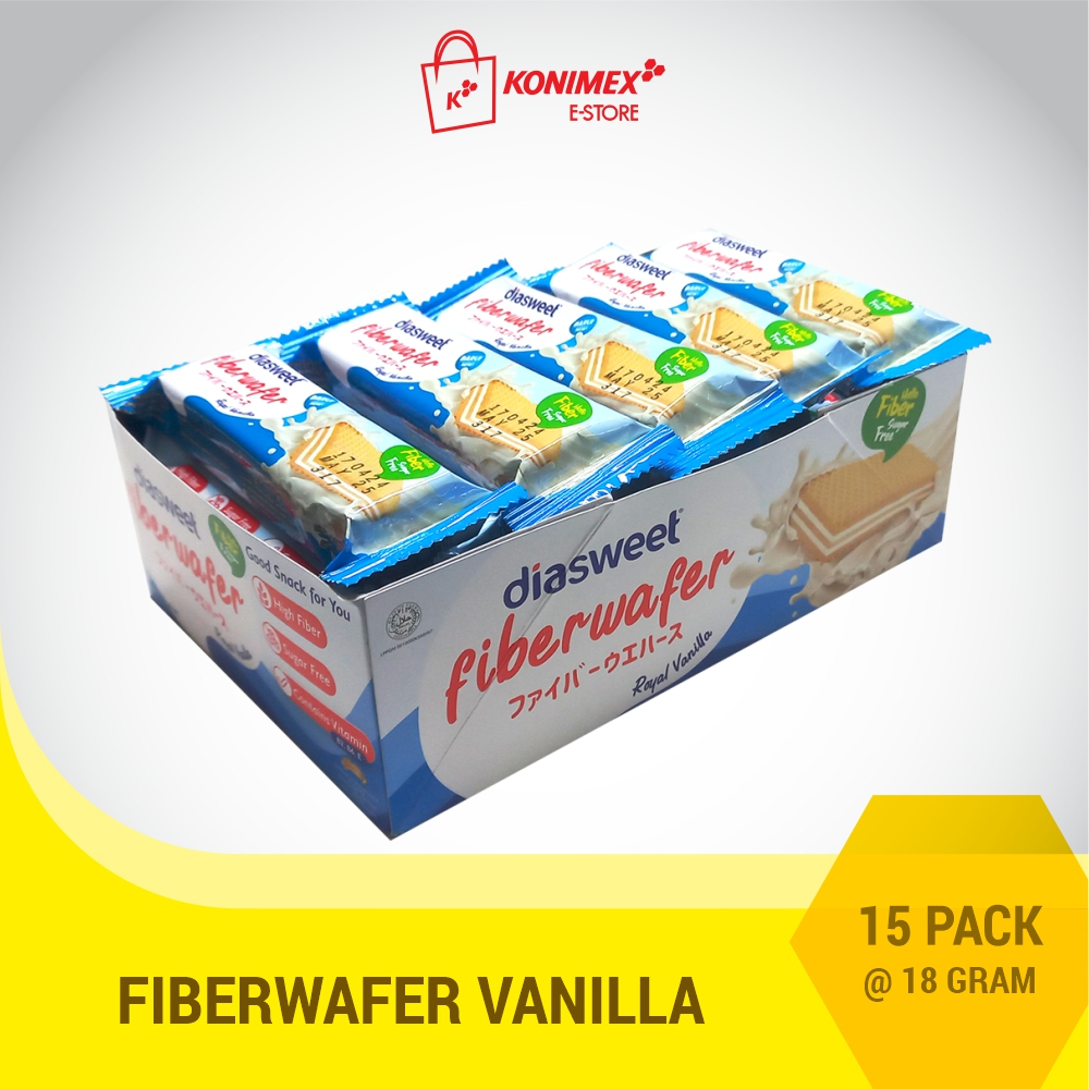 

Diasweet Fiberwafer Vanilla 18g box - 15 sachet