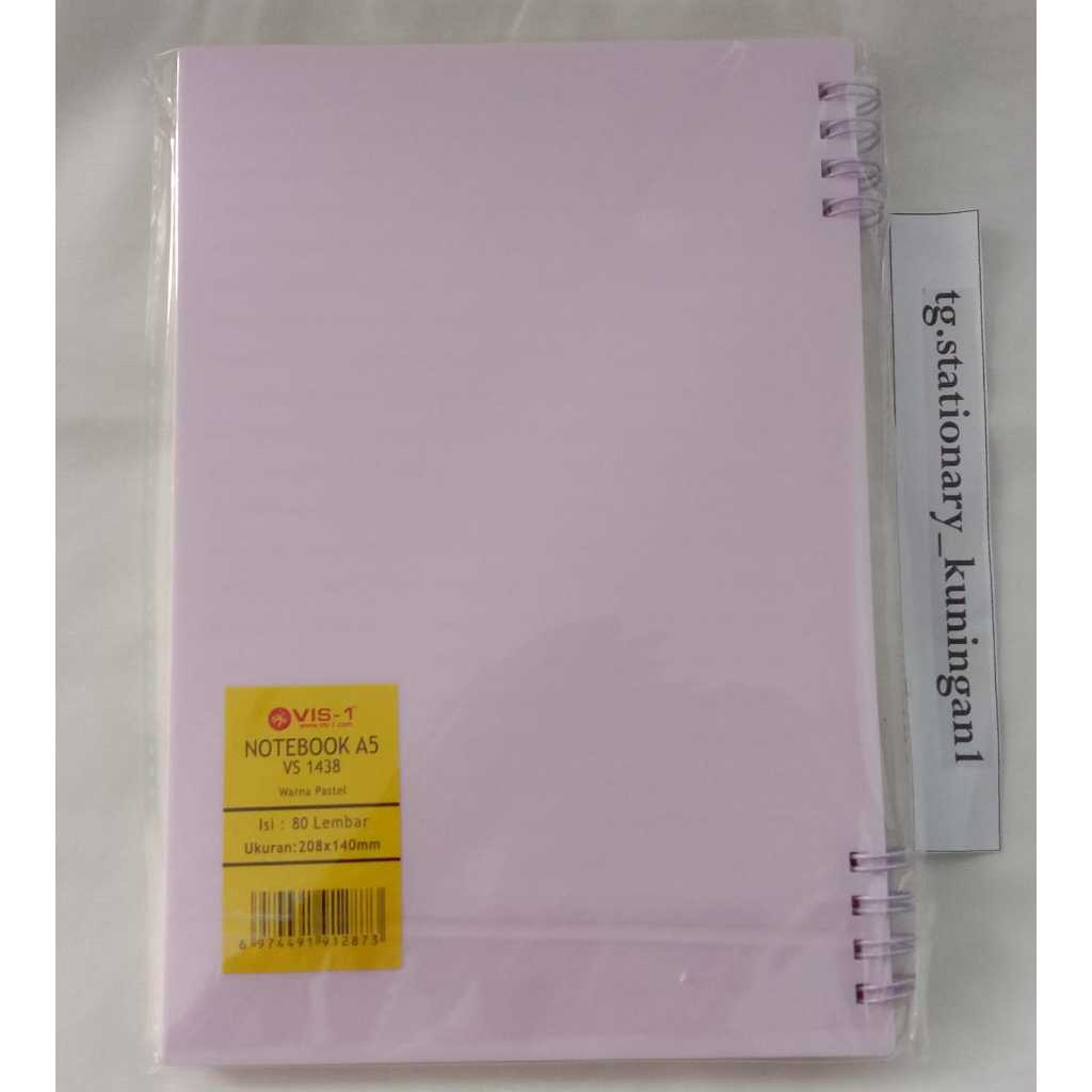 

Notebook Vis-1 Ukuran A5 Ring VS-1438 Pastel