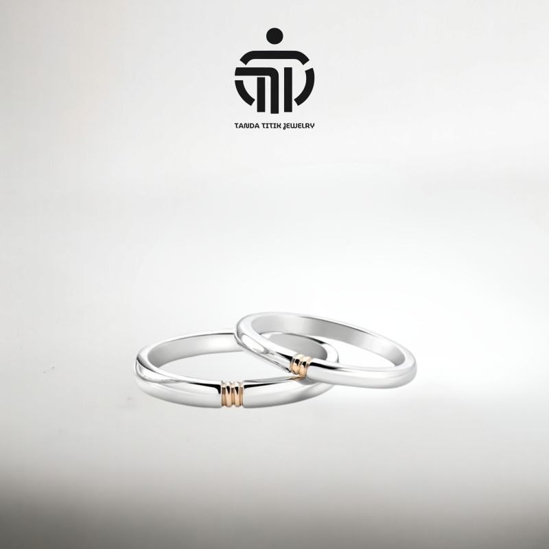 Sepasang Cincin Perak/Silver Murni 999%