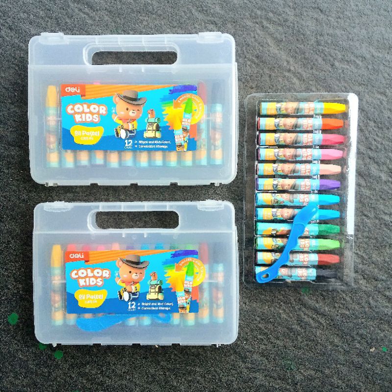 

Crayon Oil Pastel DELI EC-20104 12 Warna ( Set ) [ Original ]