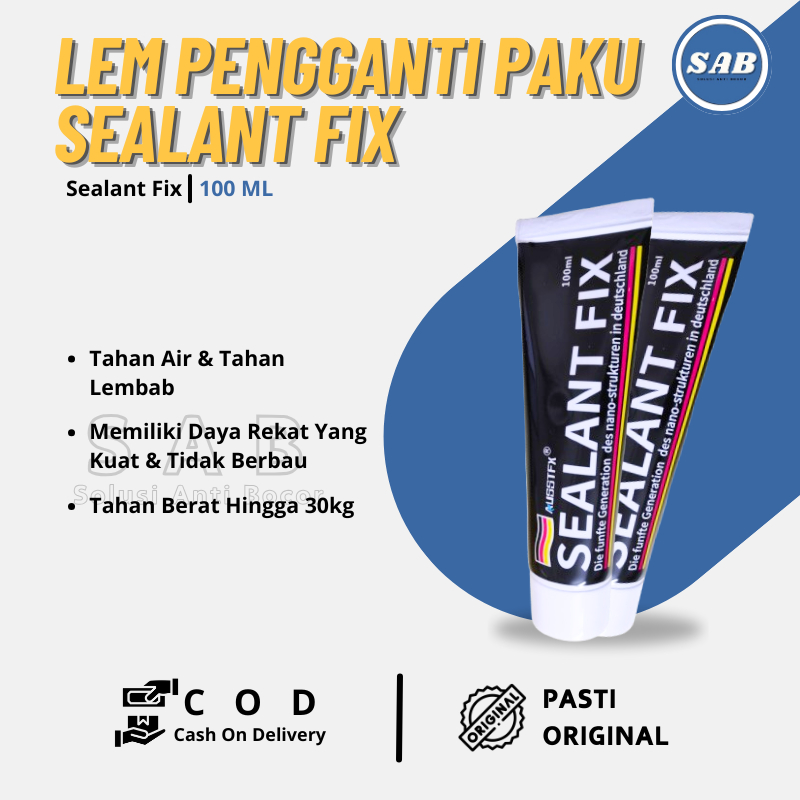 Lem Dinding Tanpa Paku Serbaguna Sealant Fix 100g Perekat Dinding Pengganti Paku Tidak Berbekas