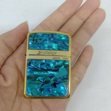 Korek Zipo Motif Gold Blue Korek Api Zipo korek unik
