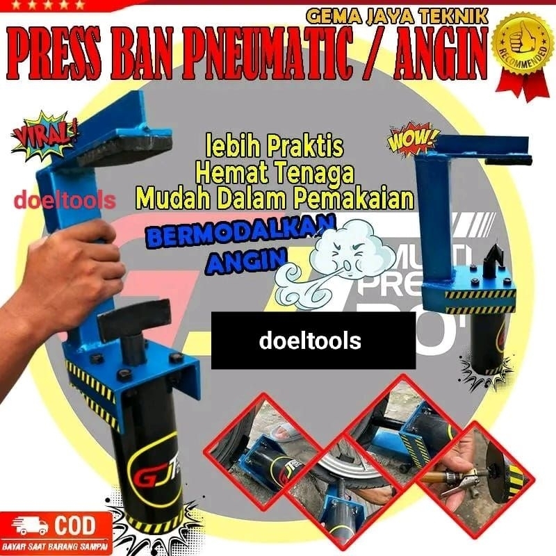 Alat Pres Ban Tenaga Angin/Kompresor Pres Ban Tubles dan Non Tubles Pres Ban Pneumatic UNIVERSAL