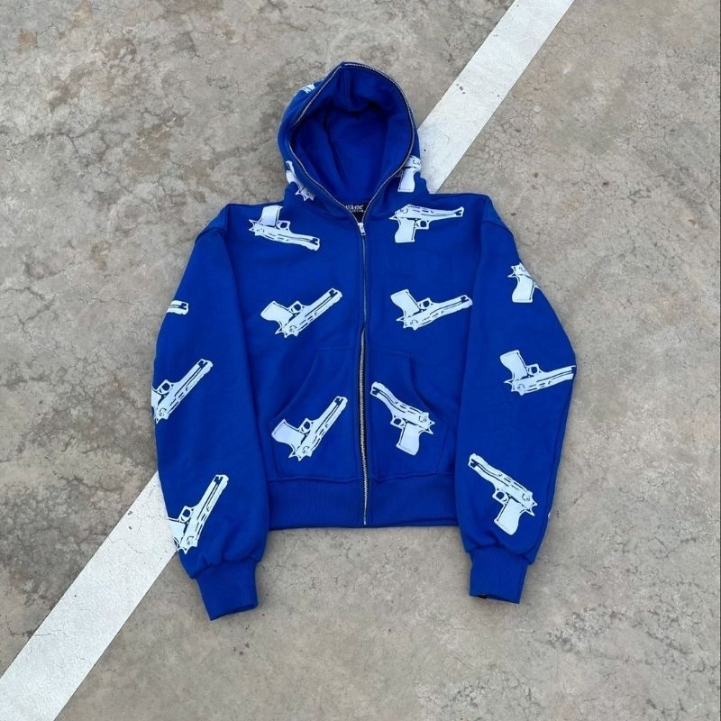 ZIPPER HOODIE VANE BLUE