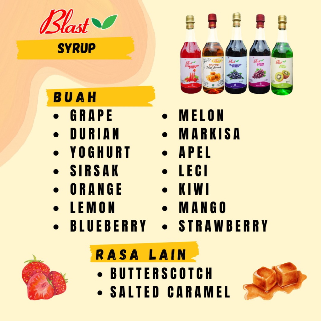 

Ay00! Syrup APEL 750 ml - Sirup Minuman Apple - Sirup Rasa Buah / Syrup Fruit Flavour Drink
