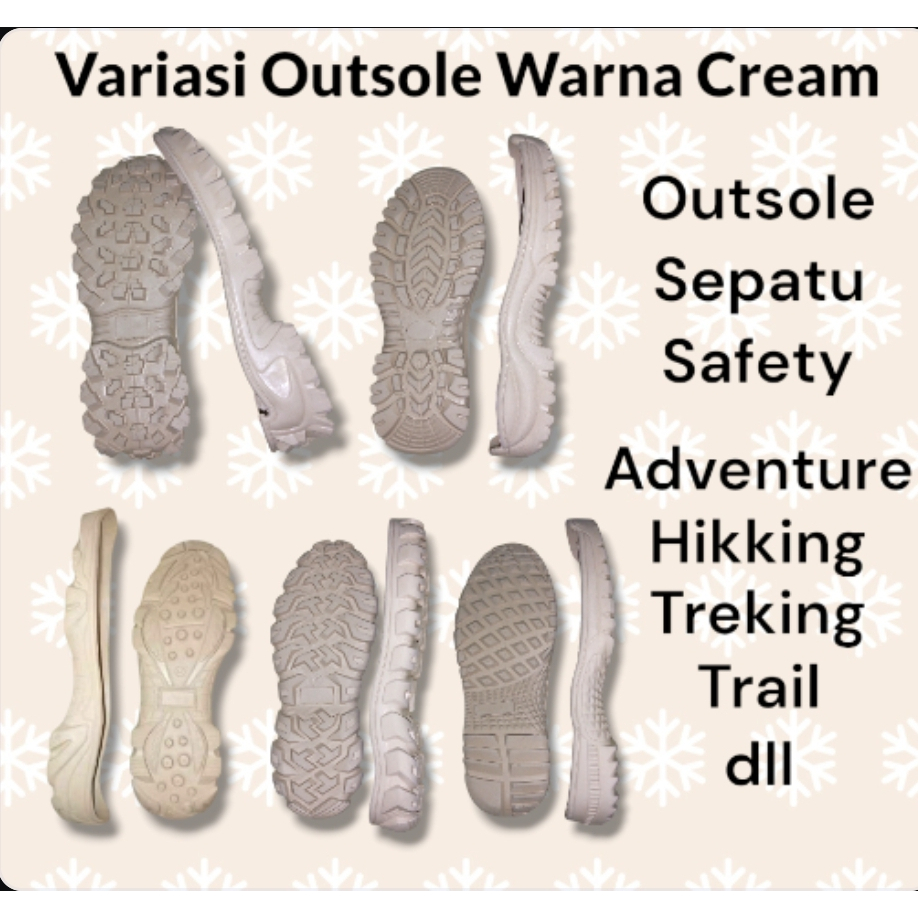 Outsole sepatu safety bahan karet sol sepatu hikking trekking trail jogger chetah king pdl anti slip