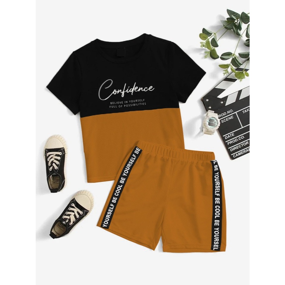 Maxwellpro Setelan Celana Pendek Anak Laki-Laki Alvin B953