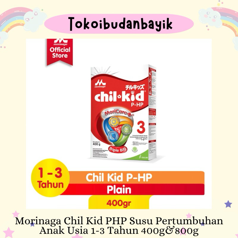 

Morinaga Chil Kid PHP Susu Pertumbuhan Anak Usia 1-3 Tahun 400g&800g