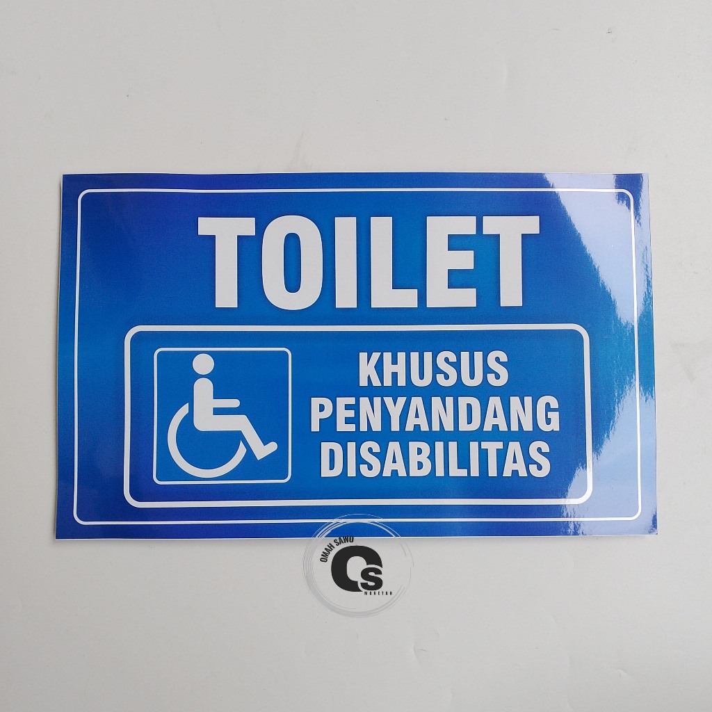 

Stiker Toilet Khusus Penyandang Disabilitas - Stiker WC/ Kamar Mandi