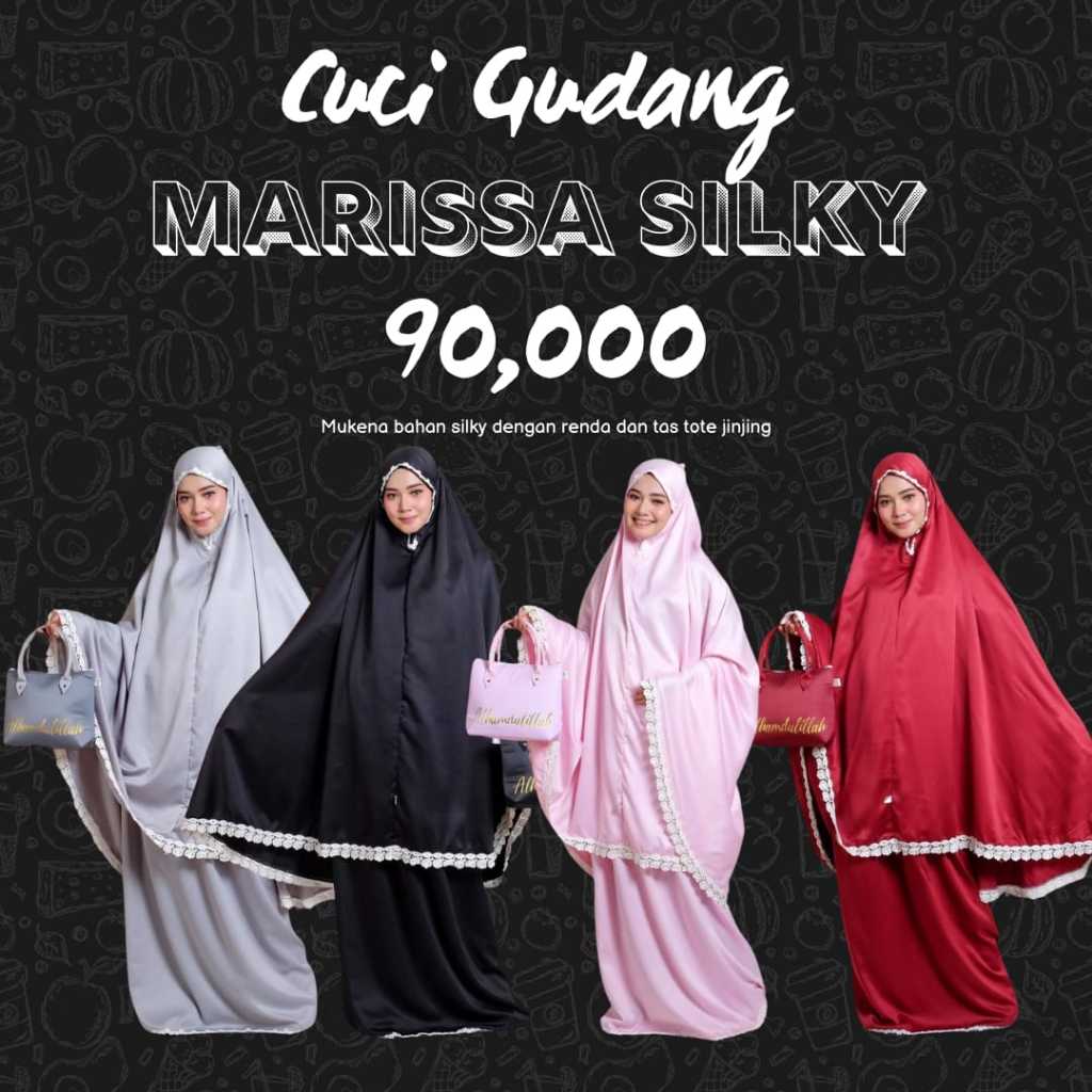 OBRAL MUKENA SILKY SATIN MARISSA TAS MEWAH