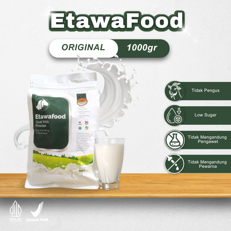 

Susu Kambing Etawafood Goat Milk Powder Susu Kambing Etawa Bubuk 1000gr ORIGINAL Tidak Pengus