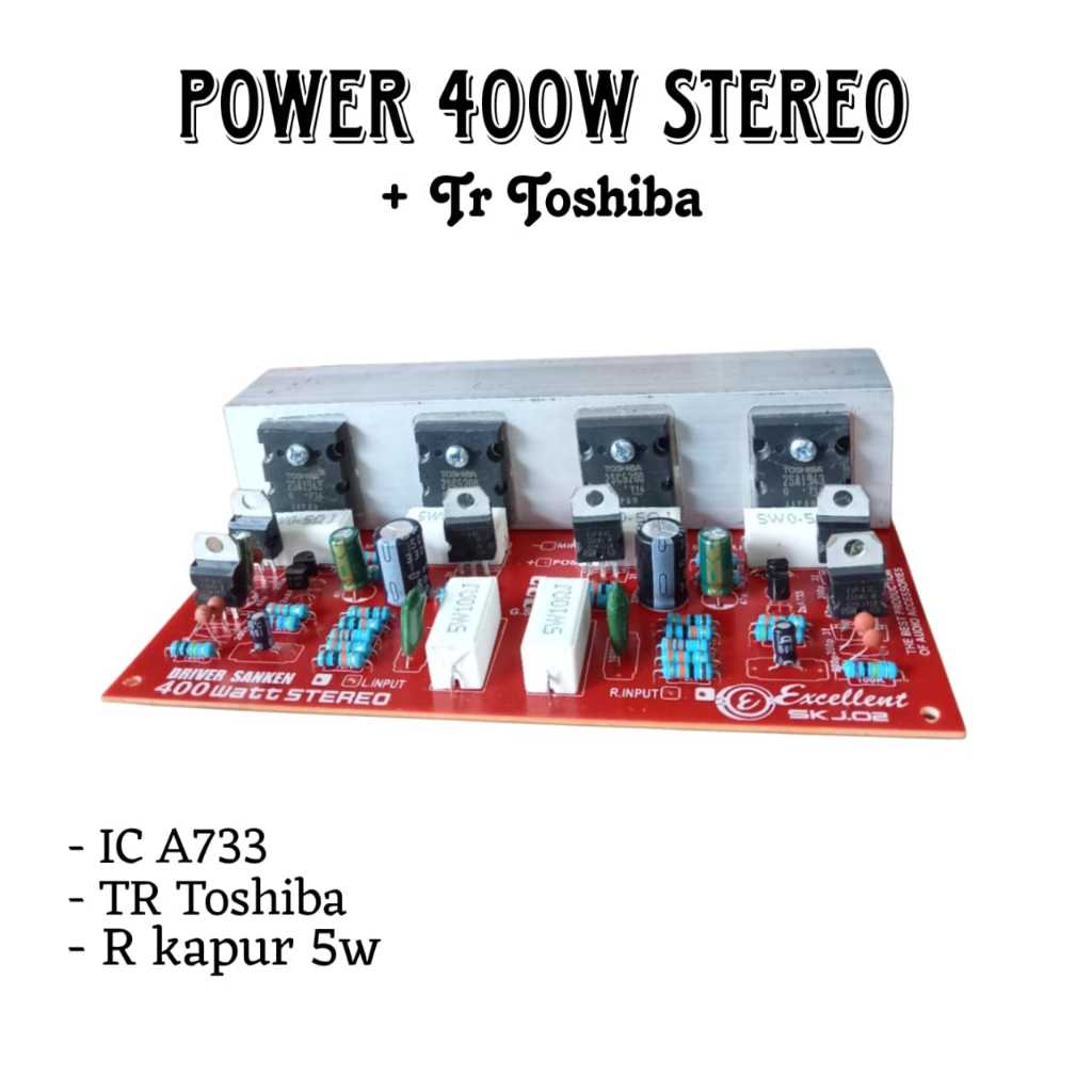 POWER STEREO 400W TOSHIBA + TR TOSHIBA