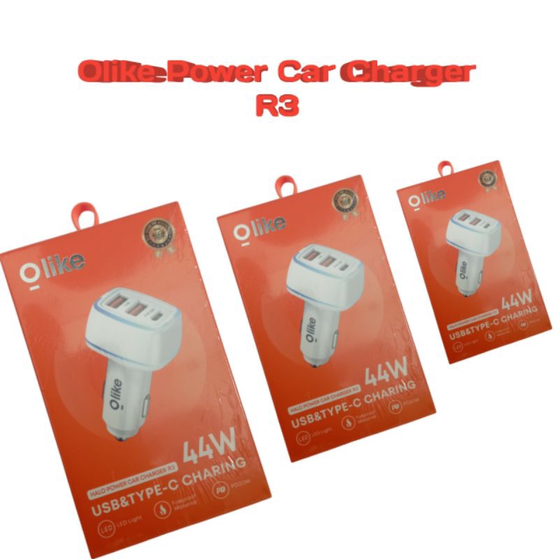 OLIKE CAR Charger R3 44 watt tripple output