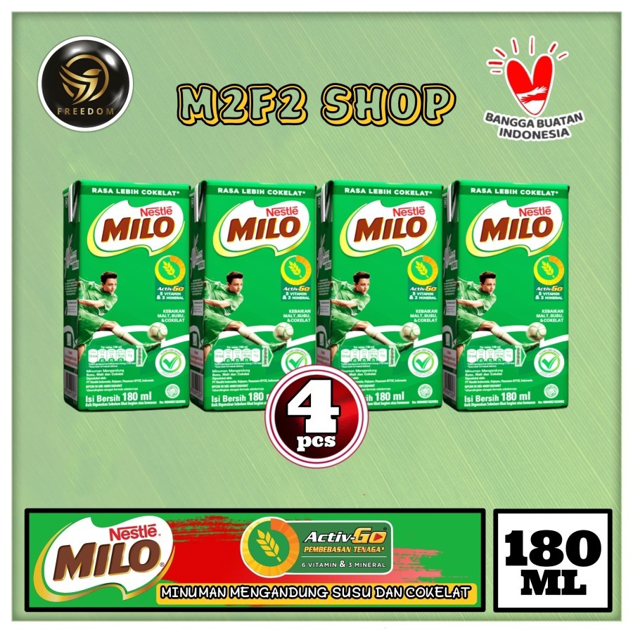 

Susu Milo Kotak Cokelat ACTIVE GO UHT - 180 ml (Kemasan 4 Pcs)