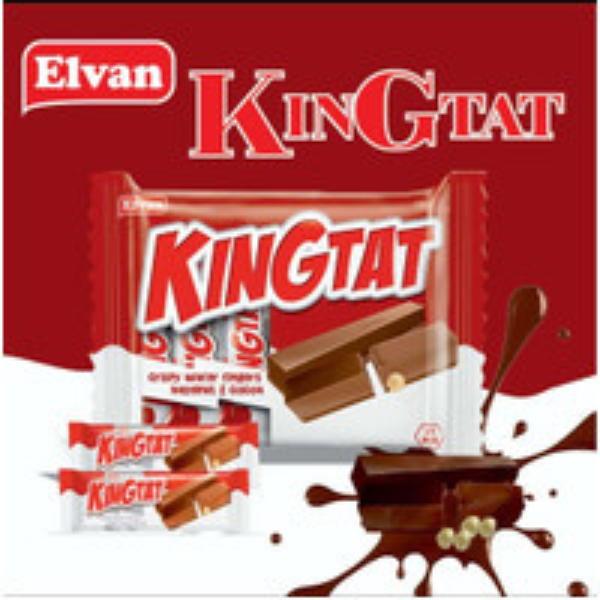 

bGF ELVAN KINGTAT Chocolate Coklat Crispy Wafer Fingers Hazelnut & Cocoa Cokelat Turki 234g