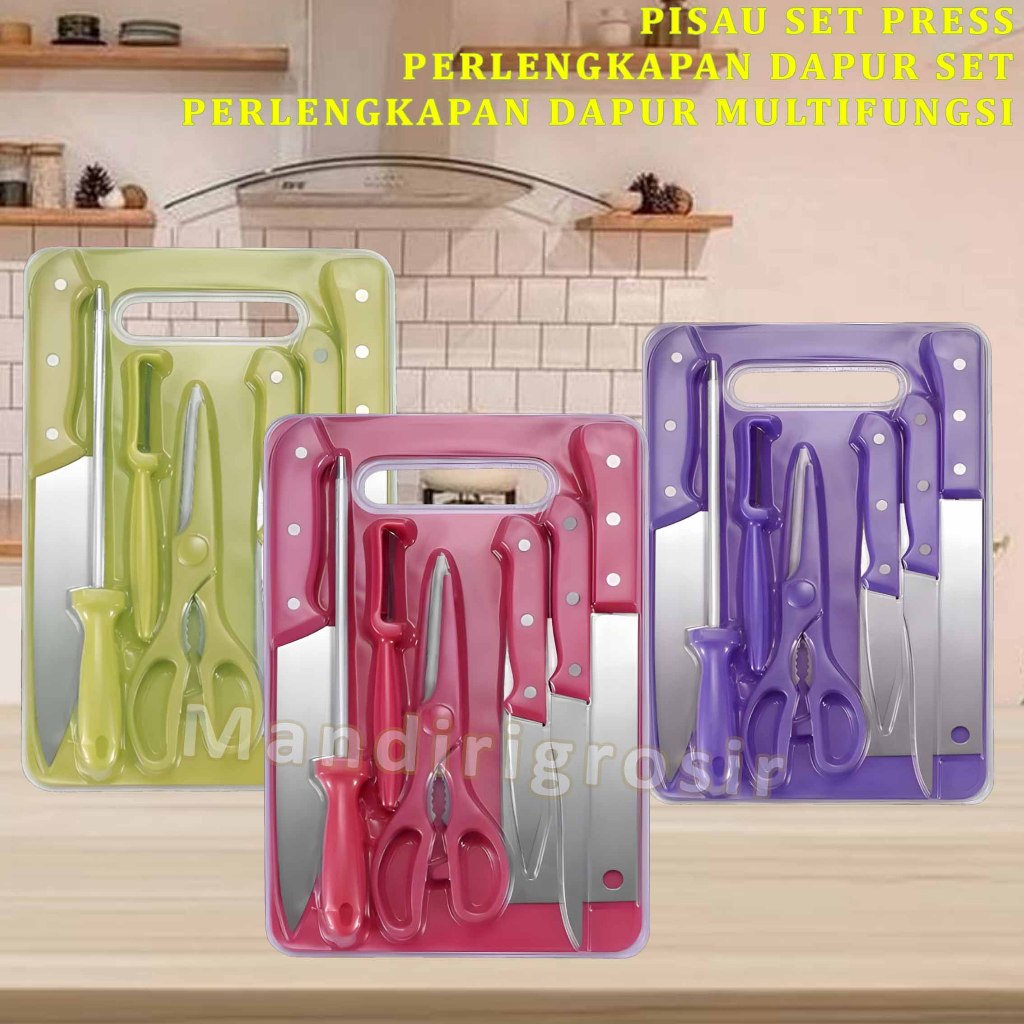 Perlengkapan Dapur Set * Pisau Set Press * Alat Dapur Multifungsi * A-092-1