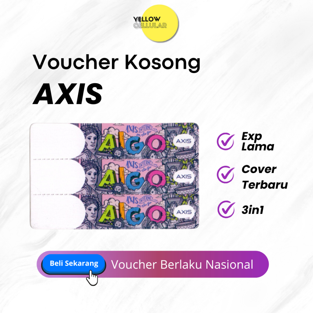 VOUCHER KOSONG AXIS BELUM ADA KUOTA KIRIM FISIK MURAH EXP PANJANG