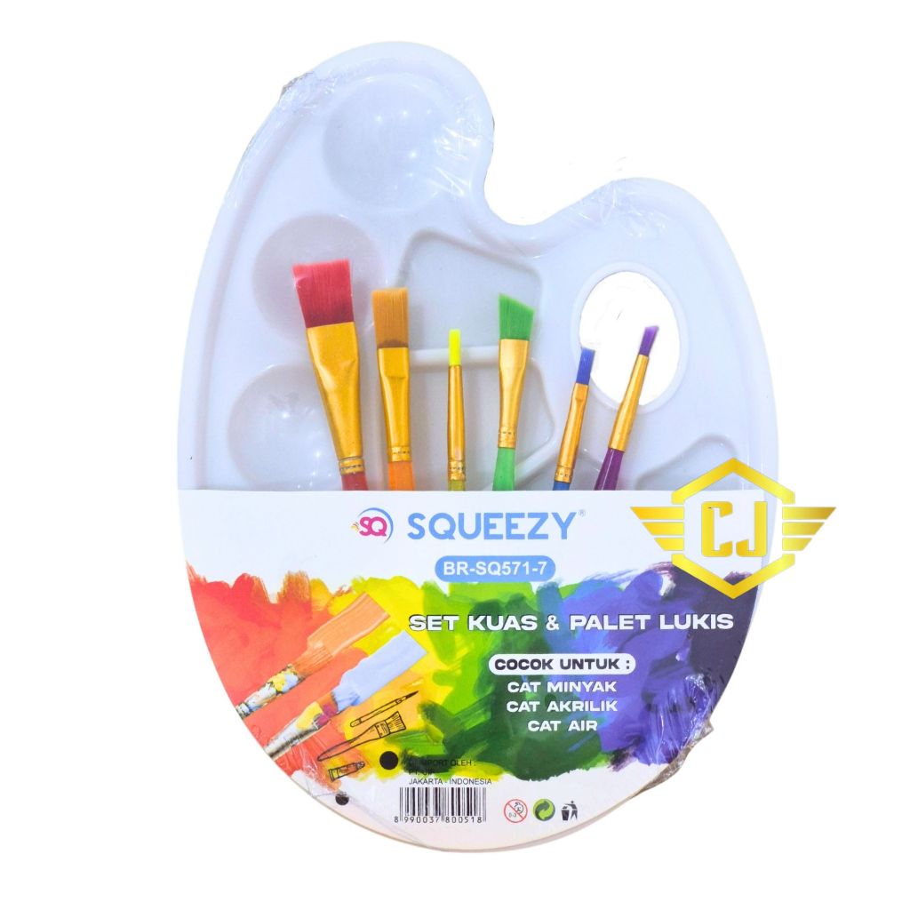 

Kuas Squeezy BR-SQ571-7 Brush + Palet