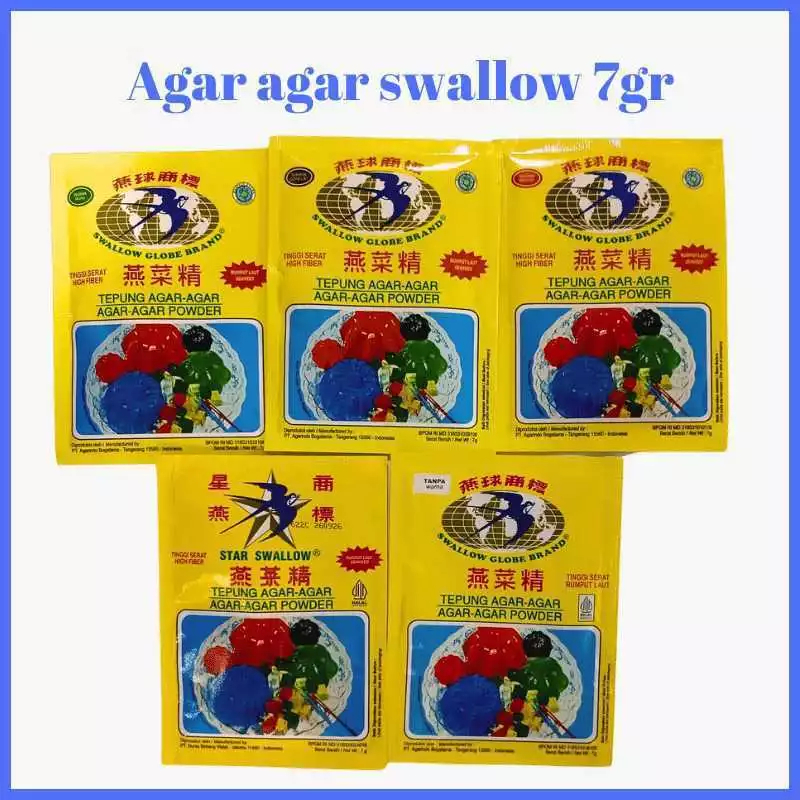 

Agar Agar Swallow Sun Double Powder Instant Putih Merah Hijau Coklat Tepung Ager