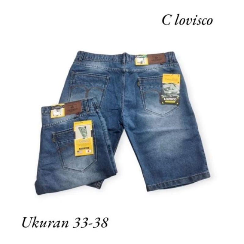 Celana jeans pendek jumbo (33-38) / celana jeans pendek cowok