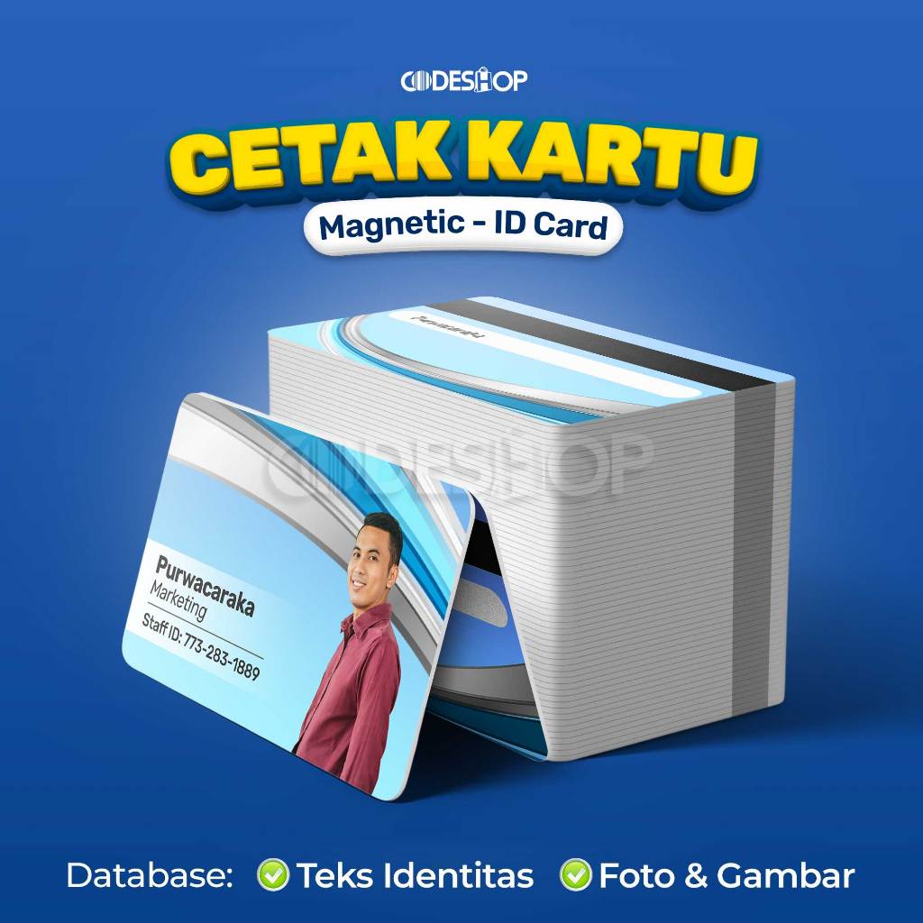 

Jual Cetak Custom Kartu Magnetic-ID Card - Custom Print Card Minimal Pemesanan 50