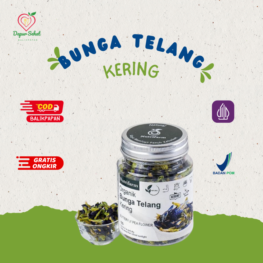 

HIGH QUALITY TEH BUNGA TELANG KERING 10G PREMIUM ORGANIK UNGU GRADE A | COD Balikpapan Bunga Telang Kering 10 gram | Butterfly Pea Tea Organik | Teh Biru Herbal