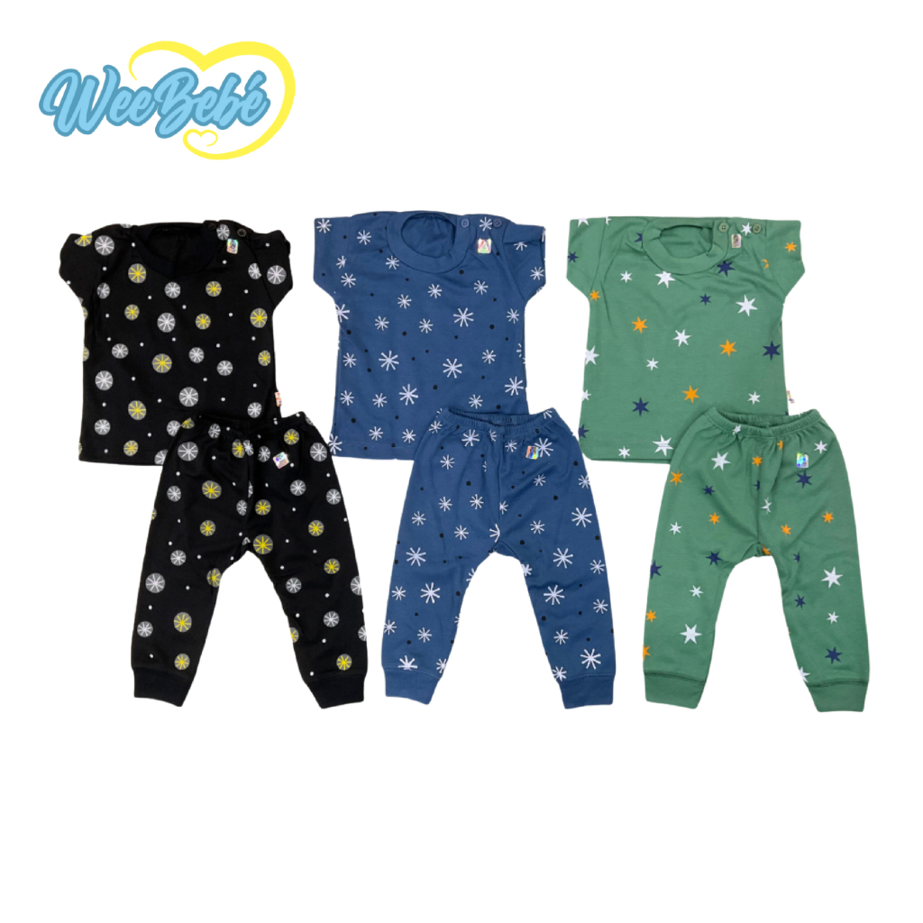 Setelan Pendek-Panjang Bayi Salju Bintang DDKU