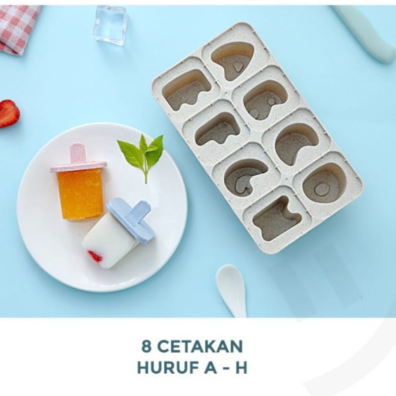 Cetakan Ice Cream Cetakan Es krim Stik Huruf alat cetak jelly abjad